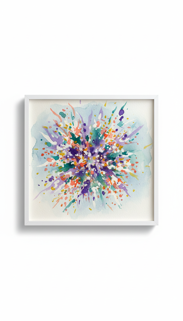 Purple Beat Confetti Watercolor
